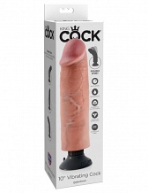  King Cock - 10" Vibrating Cock Flesh