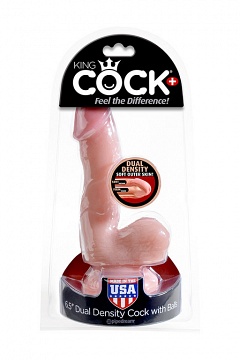 King Cock + Dual Density 6.5" Cock with Balls - Flesh  