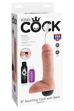  8" Squirting Cock with Balls    