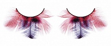 Ресницы красно-фиолетовые  перья