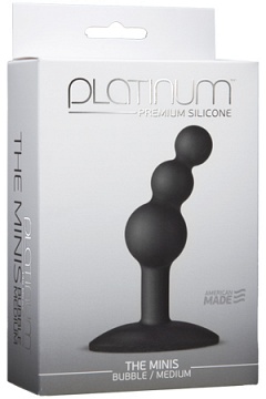   Platinum Premium Silicone - The Mini's Bubble Medium - Black M 