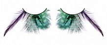 Ресницы зелёные  перья