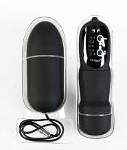Вибратор с пультом ДУ, 5 режимов вибрации, 7,6 см черный