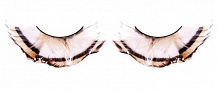 Ресницы бежево-коричневые  перья