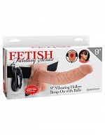     Fetish Fantasy Series 9" Vibrating Hollow Strap-On with Balls - Fle