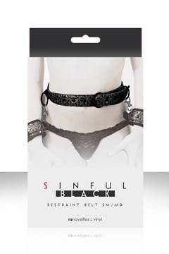    Sinful Black Restraint Belt Small 