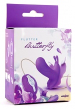 Вибробабочка поясная Butterfly, 7 режимов вибрации, фиолетовая