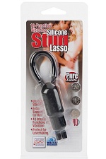 - 10-Function Vibrating Silicone Stud Lasso-BLK